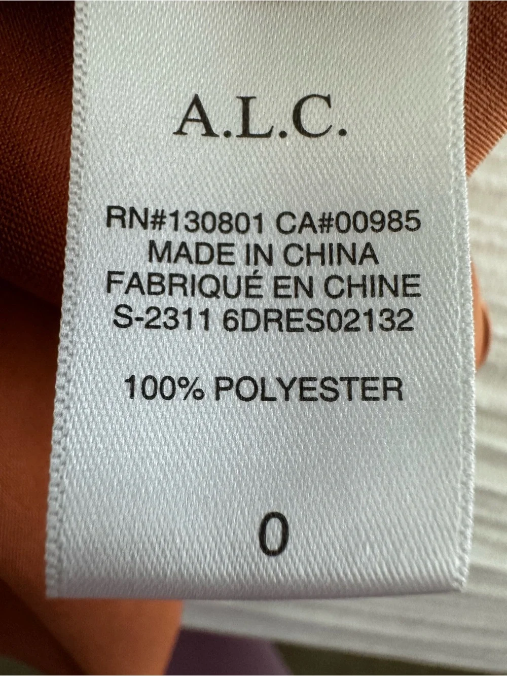 A.L.C. One-Shoulder Satin Dress in Copper - Picture 7 of 10